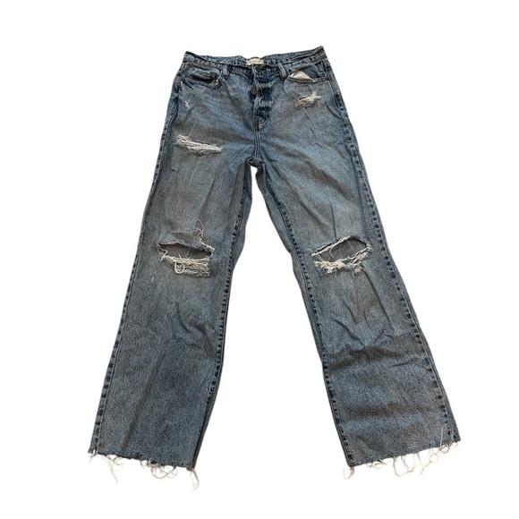 Altar'd State Denim - Altered State Women’s Wide Leg Ripped Distressed Jeans